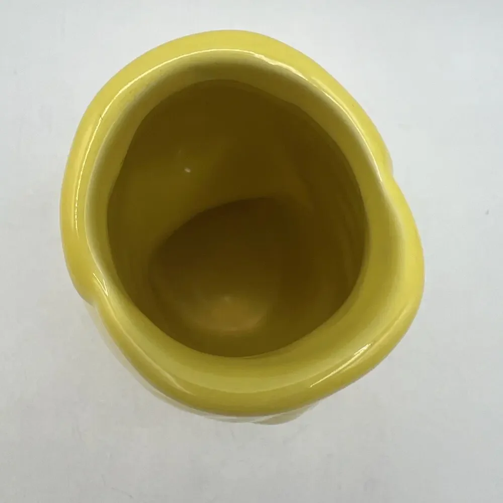 Small Bistro Brights Yellow Gurgling Gluggle Jug Koi Fish Pitcher Creamer 5